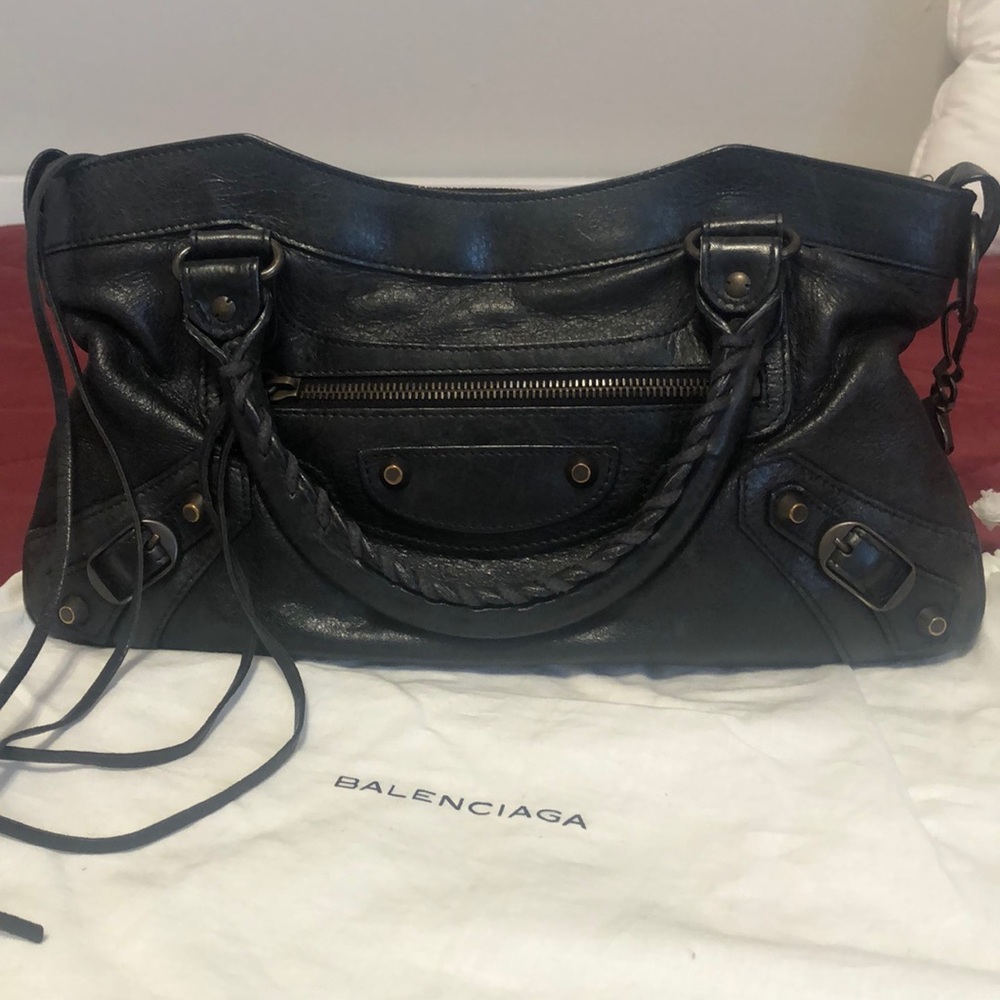 Balenciaga Black First Shoulder Bag